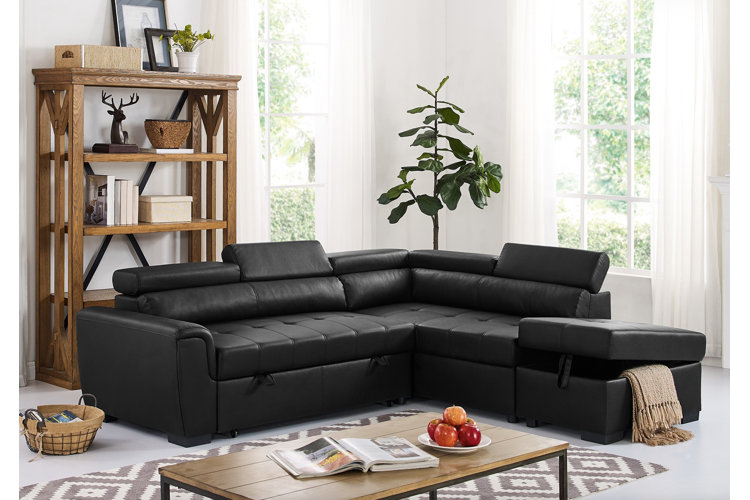 Wayfair faux leather deals sectional